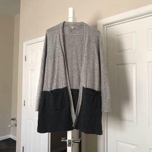 L.L. Bean Donegal sweater long open cardigan
